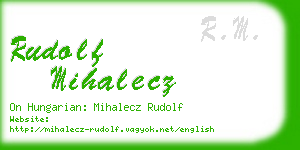 rudolf mihalecz business card